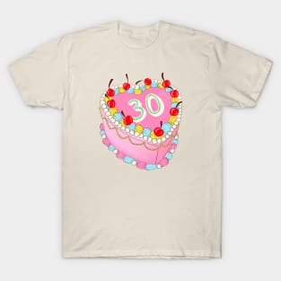 30th Birthday cake T-Shirt